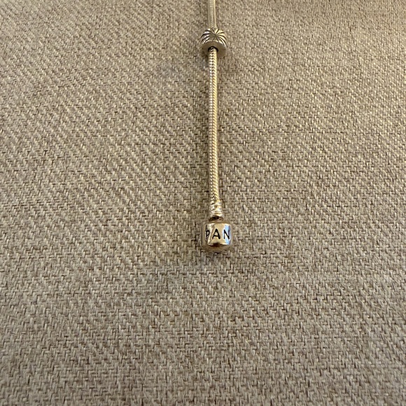 Pandora Silver Snake Chain Bracelet with Starburst Charms - Picture 3 of 7